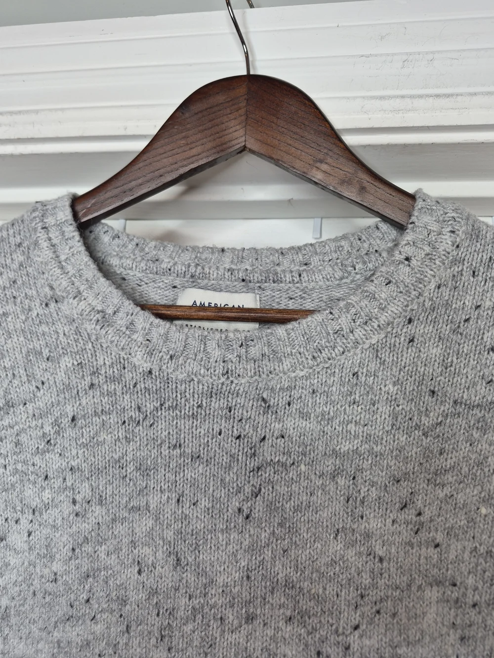 American Eagle Crewneck Sweater in Light Gray XXXL